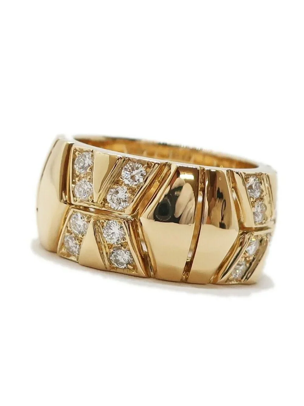 Cartier Ten Rivoli Ring Diamond Yellow Gold 18K 57